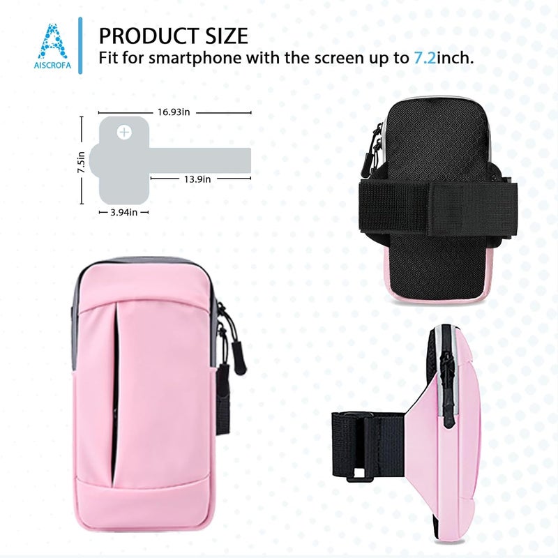 AiScrofa Phone Holder Arm Bands for Running Armband Small Crossbody Bags for Women Kids,iPhone 15 14 13 12 11 Pro Max Xs Xr X 6 7 8 Plus SE Mini Galaxy Ultra Edge S24 S23 Note - Image 2